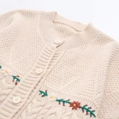 Juwas Flower Vines Knitted Cardigan Sweater CLOTHING
