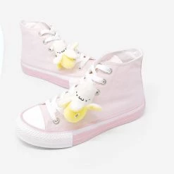 Juwas NEW ARRIVAL Cute Banana High Tops Canvas Sneakers