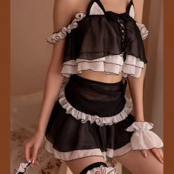 Juwas.com Online Store NEW ARRIVAL Sexy Chiffon Cat Ear Cosplay Uniform Suit Skirt 9 Juwas.com Online Store NEW ARRIVAL Sexy Chiffon Cat Ear Cosplay Uniform Suit Skirt
