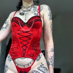 Juwas Gloomy Red Lac Doodle Intimates NEW ARRIVAL