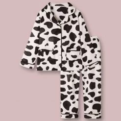 Juwas Cow Print Two-Piece Pajama Set