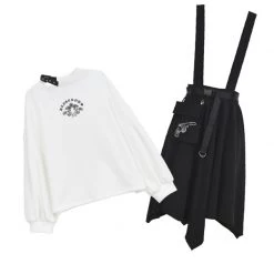 -Juwas Cool Gangster Girl Black Skirt And White Top 12 -Juwas Cool Gangster Girl Black Skirt And White Top