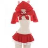 Juwas Sexy Red Riding Hood Lingerie Outfit