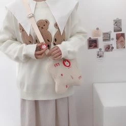 Juwas Toast Tomato Star Plush Crossbody Bag HOME&LIFESTYLE