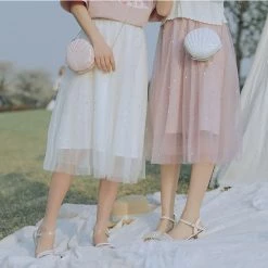 Juwas NEW ARRIVAL Kawaii Summer Lace Flared A-Line Skirt