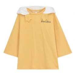 Juwas NEW ARRIVAL Cute Japanese Monster Three-Fourth Sleeve Hoodie