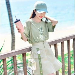 Juwas Cactus Khaki Cargo Skirt NEW ARRIVAL