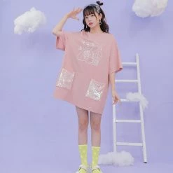 Juwas Kawaii Mr Bear Oversized T-Shirt NEW ARRIVAL