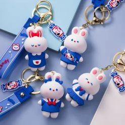 Juwas Sweet Candy White Rabbit Keychain NEW ARRIVAL