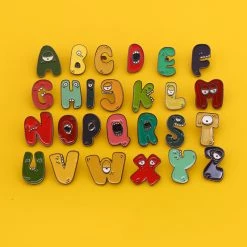 Juwas NEW ARRIVAL Cute Alphabet Letters Mini Pins