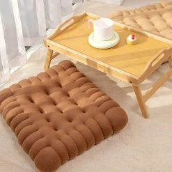 Juwas NEW ARRIVAL Chocolate Biscuit Seat Cushion Pillow
