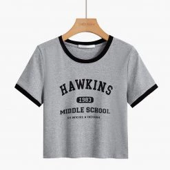 Juwas NEW ARRIVAL Vintage Letters Print Short T-shirt