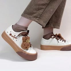 Juwas Cute Bunny Milk Tea Canvas Sneaker