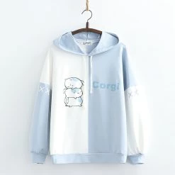 Juwas CLOTHING Corgi Print Hoodie