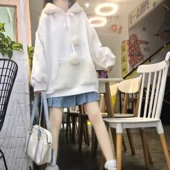 Juwas Bunny Ears Loose Sweatshirt