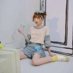 Juwas Monster Reboot Blue Shirt And Shorts