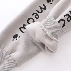 Juwas CLOTHING Monday Friday Meow Paw Print Hoodie