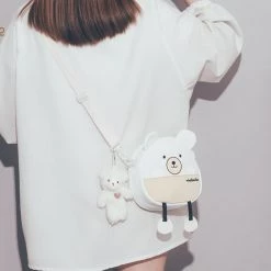 Juwas NEW ARRIVAL Cute Bear Mini Crossbody Bag
