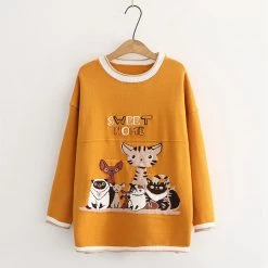 Juwas CLOTHING Sweet Home Animals Embroidery Sweater