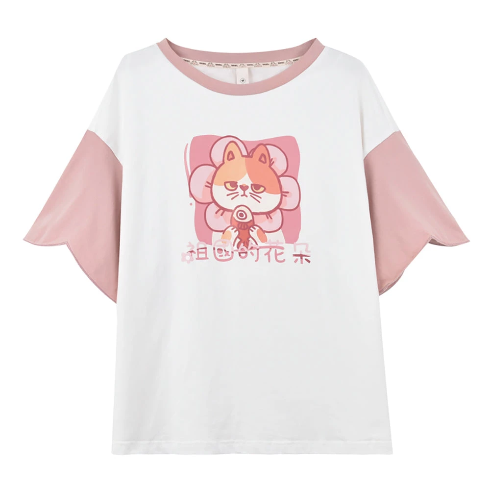 Juwas NEW ARRIVAL Grumpy Flower Cat Two-Tone Shirt 8 Juwas NEW ARRIVAL Grumpy Flower Cat Two-Tone Shirt