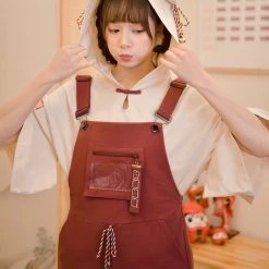 Juwas NEW ARRIVAL Kawaii Japanese Red Jumper Shorts