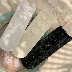 Juwas CLOTHING Mini Bowknot Lace Lolita Stockings