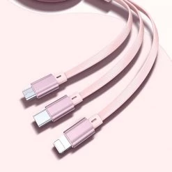 Juwas NEW ARRIVAL Kawaii Matchy Girl And Boy Couple 3-in-1 Charging Cables