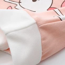 Juwas CLOTHING Cartoon Rabbit Sakura Drawstring Hoodie