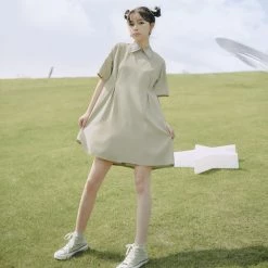 Juwas College Girl Khaki Dress With Vest NEW ARRIVAL