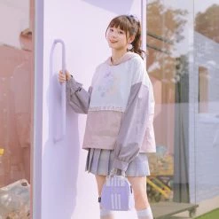 Juwas Kawaii “Make A Face” Lavender Hoodie NEW ARRIVAL