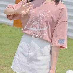 Juwas Kawaii Classic White Irregular Cut Mini Skirt