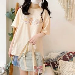 Juwas Japanese Cartoon Angle Girl Cotton T-shirt