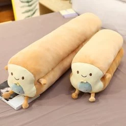 Juwas ACCESSORIES Kawaii Tasty Loaf Bread Long Plush Pillows