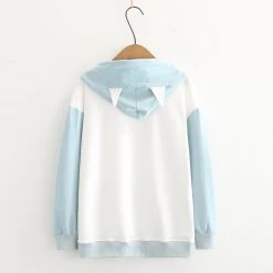 Juwas Japanese Devil Monster Pocket Drawstring Hoodie