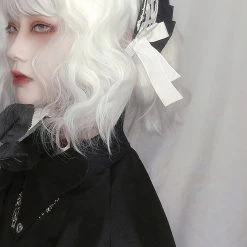 Juwas Fashion & Beauty Lolita White Curly Short Wig