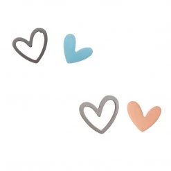 Juwas Fashion & Beauty Love Heart Sterling Silver Stud Earring Ear Clips