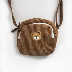 Juwas Cute Mini Bear Embroidered Sling Bag