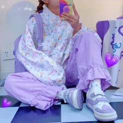 Juwas Bunny Printed Long Sleeve Shirt Top NEW ARRIVAL