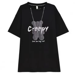 Juwas Punk Creepy Black N White T-Shirt 18 Juwas Punk Creepy Black N White T-Shirt