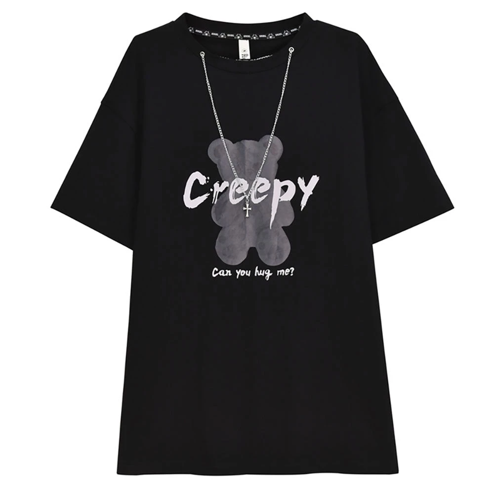Juwas Punk Creepy Black N White T-Shirt 10 Juwas Punk Creepy Black N White T-Shirt