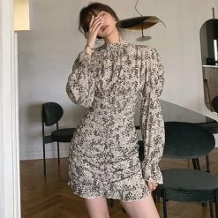 Juwas Chic Floral Mini Slim Dress CLOTHING