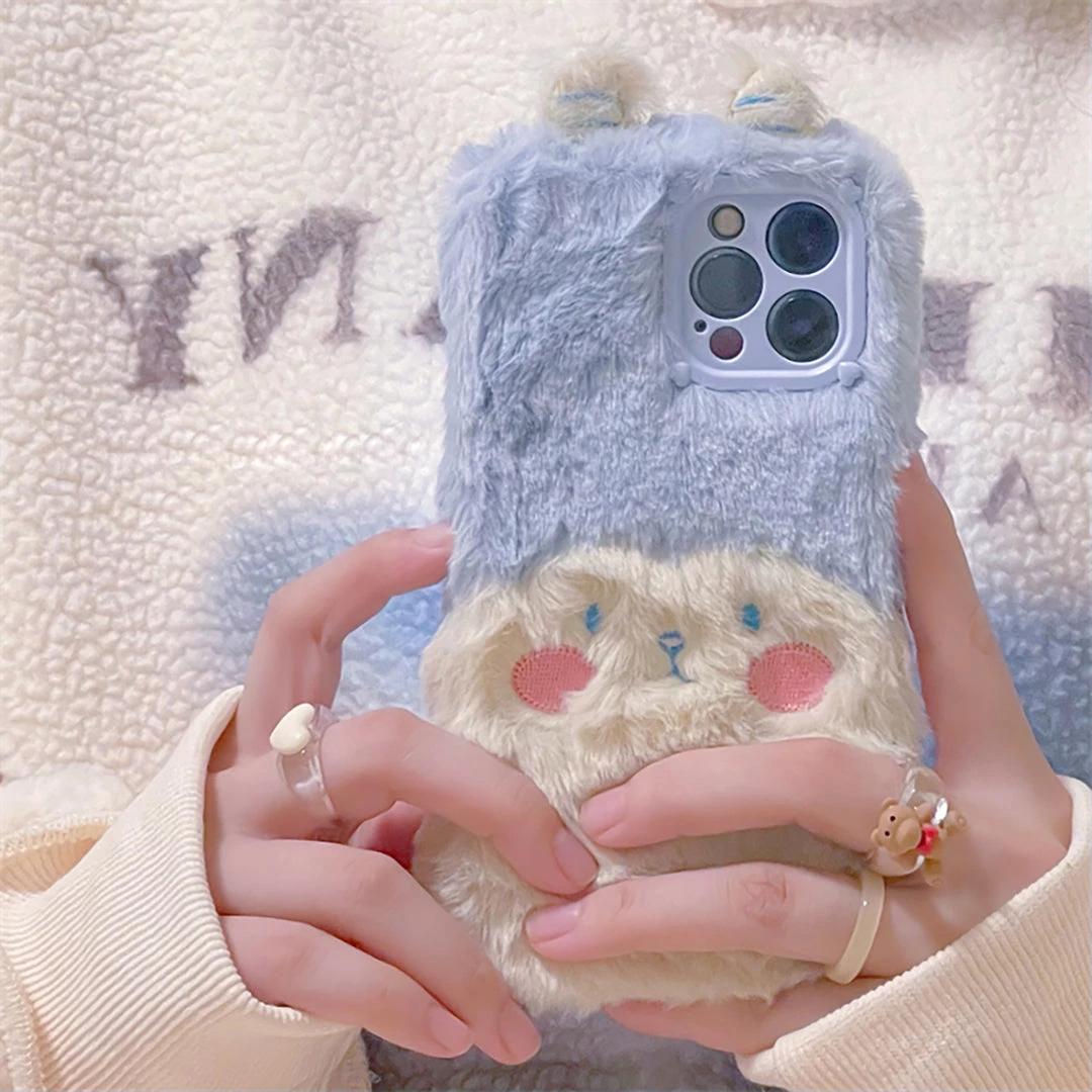 Juwas Fluffy Cartoon Sheep Embroidery IPhone Case ACCESSORIES 3 Juwas Fluffy Cartoon Sheep Embroidery IPhone Case ACCESSORIES