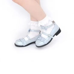 Juwas Sweet Lolita Ribbon Round Toe Doll Shoes
