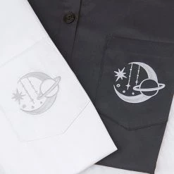 Juwas Basic Moon And Stars Short Sleeve School Polo Shirt