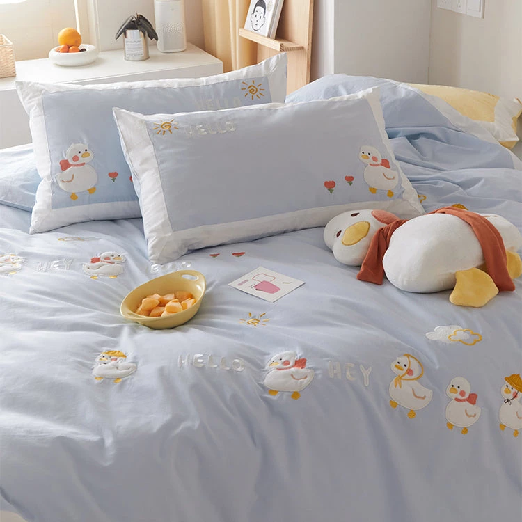 Juwas NEW ARRIVAL Cute Duck Family Printed Bedding Sheet Set 11 Juwas NEW ARRIVAL Cute Duck Family Printed Bedding Sheet Set