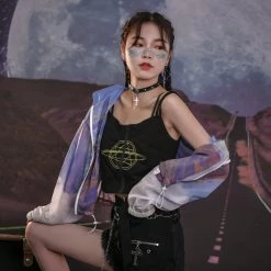 Juwas NEW ARRIVAL Punky Black Star Tank Top