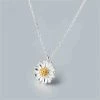 Juwas Fashion & Beauty Daisy Flower Pendant Silver Necklace