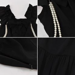 Juwas Gothic Black Pearl Babydoll Dress NEW ARRIVAL