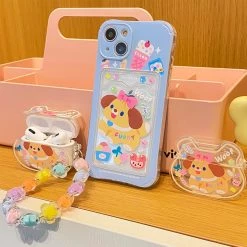 Juwas Cute Cartoon Puppy Airpods Case