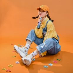 Juwas NEW ARRIVAL Kawaii Cartoon Embroidered Denim Jumpsuit